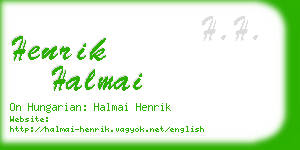 henrik halmai business card